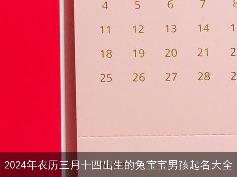 2024年农历三月十四出生的兔宝宝男孩起名大全