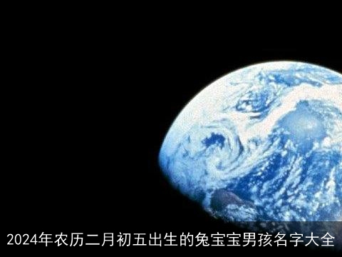 2024年农历二月初五出生的兔宝宝男孩名字大全