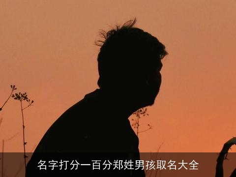 名字打分一百分郑姓男孩取名大全