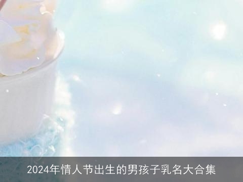 2024年情人节出生的男孩子乳名大合集