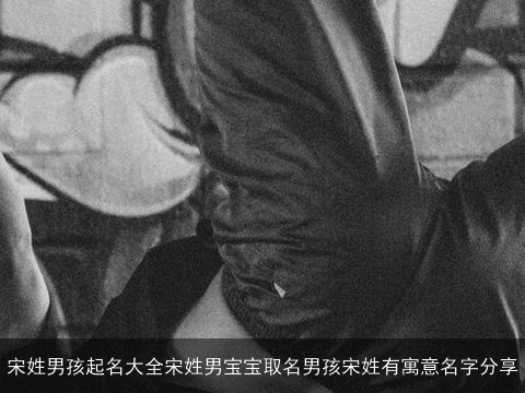 宋姓男孩起名大全宋姓男宝宝取名男孩宋姓有寓意名字分享