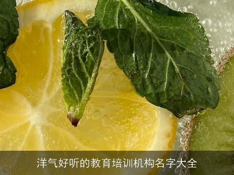 洋气好听的教育培训机构名字大全