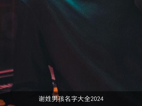 谢姓男孩名字大全2024