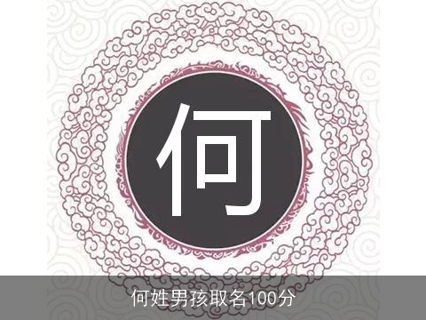 何姓男孩取名100分