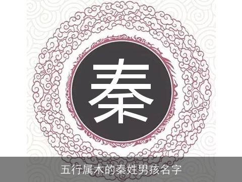 五行属木的秦姓男孩名字