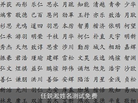 任鋭淞姓名测试免费